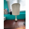 Image 1 :  White lamp with shade.