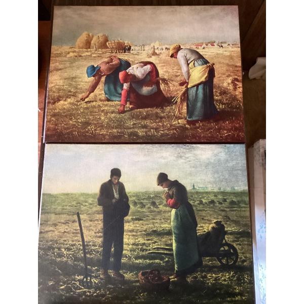 reproductions of the famous oil painting "The Gleaners" (Des glaneuses) by the French artist Jean-F