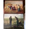 Image 1 : reproductions of the famous oil painting "The Gleaners" (Des glaneuses) by the French artist Jean-F