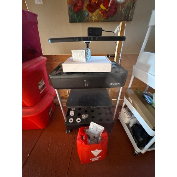 This item is an indoor hydroponic growing system,  it features a built-in LED grow light panel with 