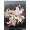 Image 1 : Flower painting on wood. 23 and a quarter wide by 23 and a quarter wide.