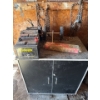 Image 1 : Small cabinet with four batteries, all contents included, including Arctec welding rods. condition u