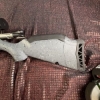 Image 5 : Ruger American bolt action rifle chambered in .243 Win, matte grey speckled synthetic stock, fluted 
