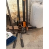 Image 1 : Four Fisker tools, one weed puller, one shop sweep broom, one cutter, extendable cutter. One Fisker'