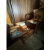 Image 5 : This is a vintage wood accordion-style sewing box. 
It is often made of solid wood with a rich finis