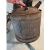 Image 10 : One metal blow torch with a wooden handle, one ribbed metal oil or fuel can, and a group of metal an