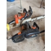 Image 4 : Stihl 024 AV gas chainsaw and a Remington 3.0 electric chainsaw with a 16-inch bar. Both chainsaws a