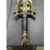 Image 3 : 34 and a half inch stainless steel sword with skulls and spikes. Tribal designs. Stainless steel.