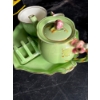 Image 4 : Vintage Royal Winton Grimwades green rosebud breakfast set with gold edging