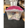 Image 1 : Entire container of TY babies, mini babies, big babies, all of them. Full Tupperware container full.