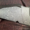 Image 9 : Ruger American bolt action rifle chambered in .243 Win, matte grey speckled synthetic stock, fluted 