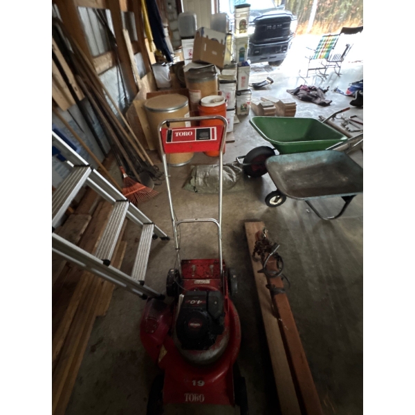 Toro Briggs and Stratton four horsepower lawnmower.