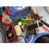 Image 2 : All contents on garage floor, vacuums, Roundup, miscellaneous tools, paint, hand tools, brooms, rubb