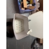 Image 2 : This is a vintage laundry hamper. The item has a hinged lid and an interior with ventilation holes. 