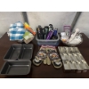 Image 1 : Baker's Dream  Baking Pans, Oven Mitts, Mixer, Various Wash Cloths, Thermos Cups