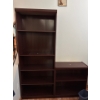 Image 1 : Very nice bookshelf and side bookshelf 71 1/2 inches long by 28 inches wide by 12 1/2 inches deep an