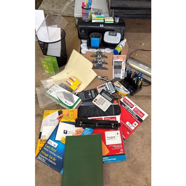 Complete Lot of Miscellaneous Office & Statioary Supplies- Calculators, Pens, Envelopes