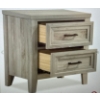 Image 2 : Lara Bedside 2-Drawer Nightstand, 23.6"W x 25.6"H - Antique Grey