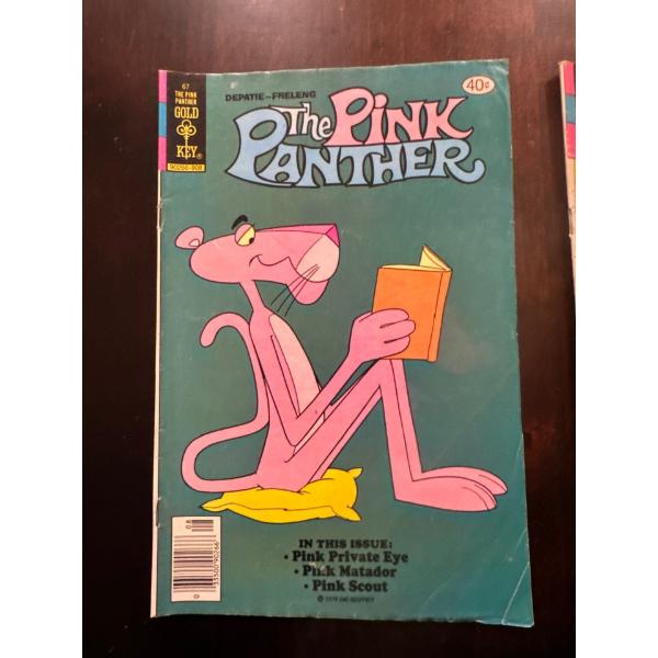  vintage "The Pink Panther" comic book, specifically issue #67 published by Gold Key Comics. 
