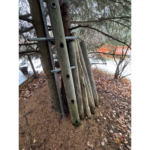 Treated wood posts, fence posts