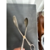 Image 1 : vintage  scissor-style serving tongs, often categorized as cake or pastry tongs but ve