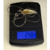 Image 8 : 18k Gold Chain w/ Four Leaf Clover Pendant  16" long 2.48 grams