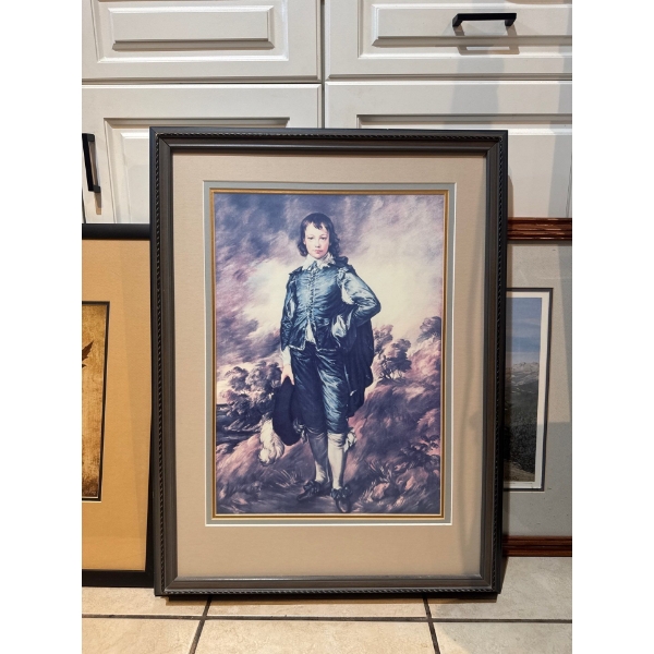  framed art print of the famous painting "The Blue Boy" by Thomas Gainsborough. 