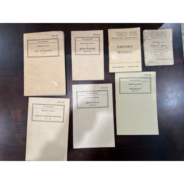  collection consists of vintage United States War Department Technical Manuals from the World War II