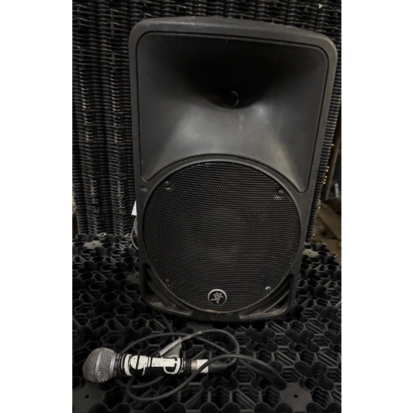 SRM 350 V2 active sound reinforcement system model number 350V2 with microphone