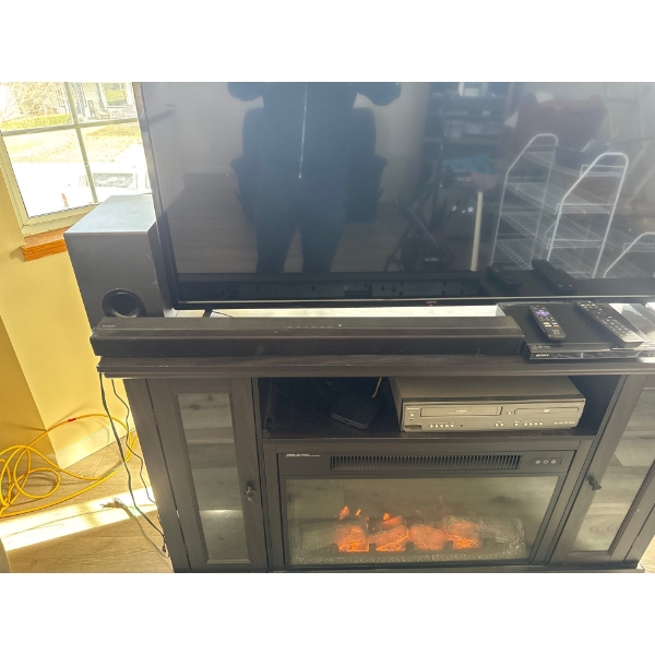 Sony soundbar and subwoofer with a Sony DVD and VHS player