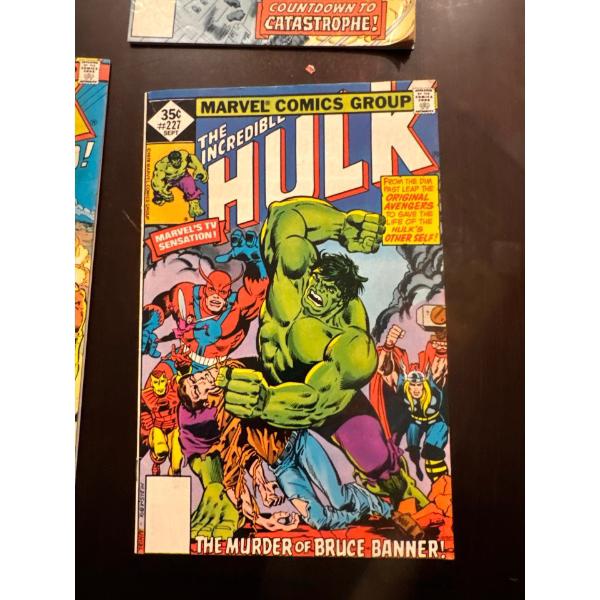  vintage comic book, specifically The Incredible Hulk #227 published by Marvel Comics Group in Septe