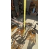 Image 5 : Wrought Iron Chandelier With Amber Glass Shades, 2-Tier, 38" x 26"