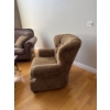 Image 2 : #2 traditional-style armchair featuring a tufted wingback design, rolled arms, and decorative nailhe