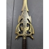 Image 4 : 34 and a half inch stainless steel sword with skulls and spikes. Tribal designs. Stainless steel.