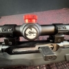 Image 2 : Savage A17 semi-automatic rifle chambered in .17 HMR, serial P742684. Features a black synthetic sto