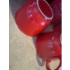 Image 6 : Matching Red kitchen set, mugs, bread box, sugar cannister, coffee cannister, tea cannister, utensil