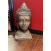 Image 1 : Large Stone Buddha Head Statue Approx 22 Inches Tall