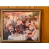 Image 1 : This is a framed reproduction of "Luncheon of the Boating Party" (Le Déjeuner des canotiers), a famo