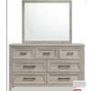 Image 3 : Lara Bedroom 7-Drawer Dresser, 60.6"W x 38"H - Antique Grey