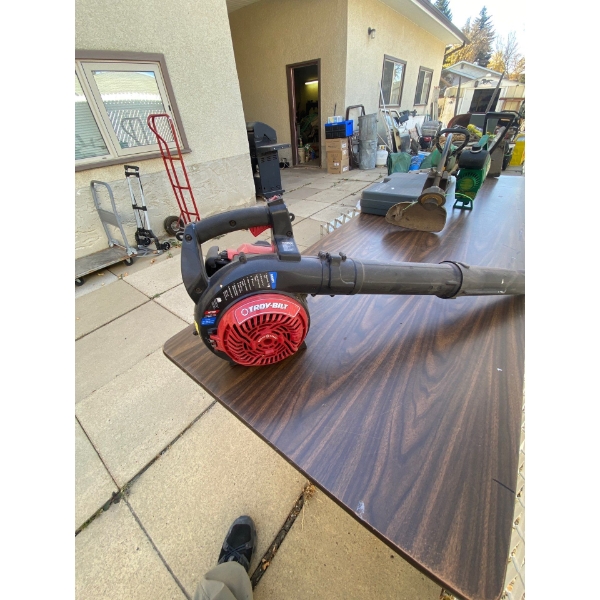  Four cycle no gas oil mixing troy belt 25 cc full crank durability leaf blower 