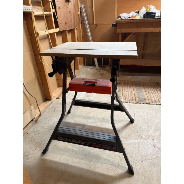 Black & Decker Workmate Portable Work Center, which is a foldable workbench and vise system. 
Capaci