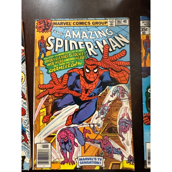  vintage comic book, specifically The Amazing Spider-Man #182 from Marvel Comics Group, published in