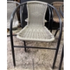 Image 3 : Six Wicker & Metal Chairs -Rattan Bucket Chairs