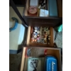 Image 4 : This is a vintage wood accordion-style sewing box. 
It is often made of solid wood with a rich finis