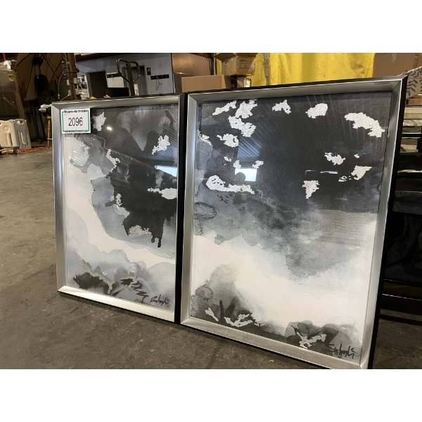 Framed Abstract Print, set of 2