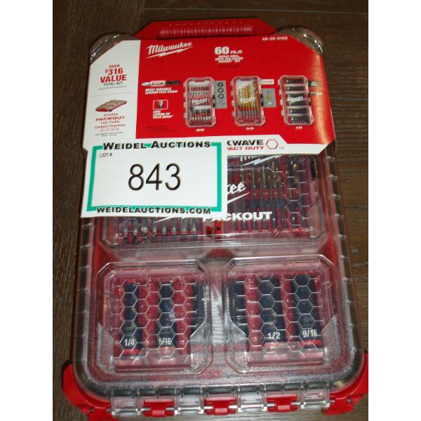 NEW Milwaukee 60 pc Impact Drill, Drive and Fasten Pack Out Set