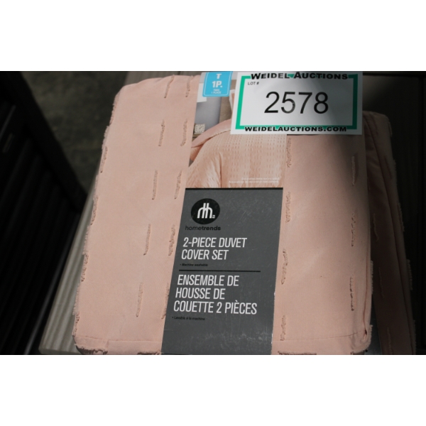 TWIN 2pc Cover Set, Salmon