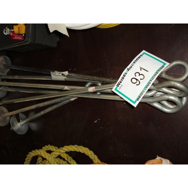 Lot of 7 Ground Anchors