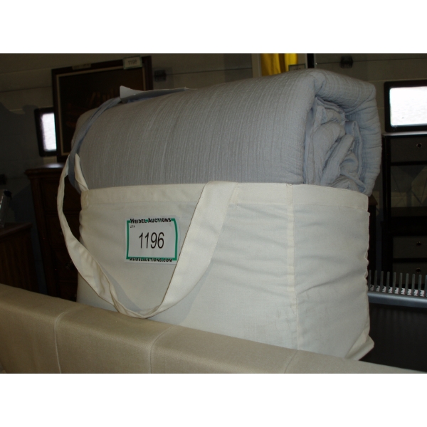 BH&G Grey King Size Comforter, 2 Pillow Shams & Storage Bag