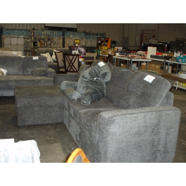 NEW L-Shape Dark Grey Fabric Couch